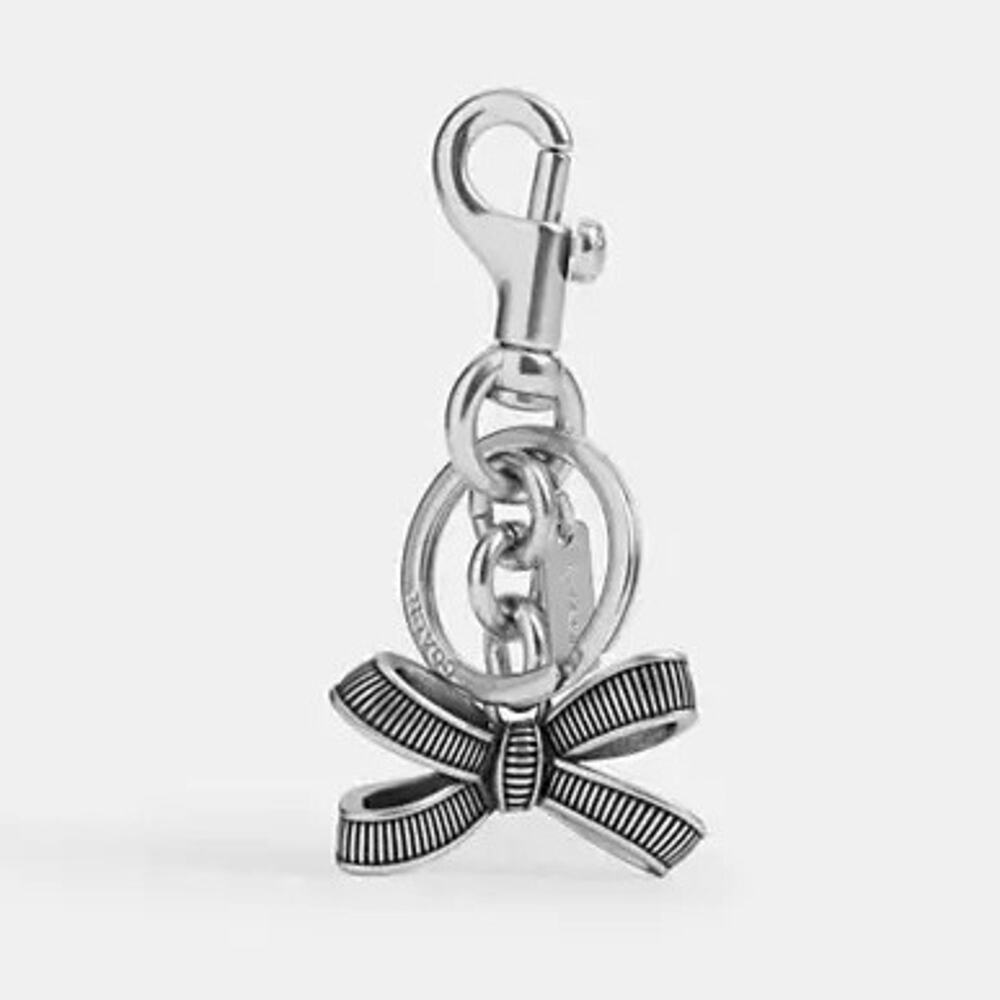 Coach Bow Bag Charm CEM83 Silver/Silver